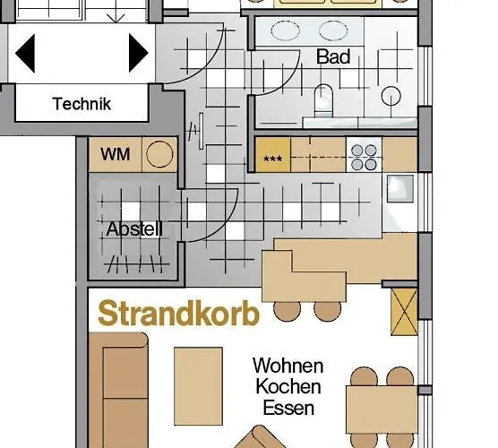 House Strandkorb Lägenhet *